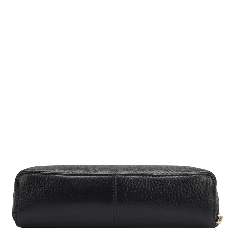 Da Milano Black Wax Leather Multi Pouch - Black  | Best Price UAE